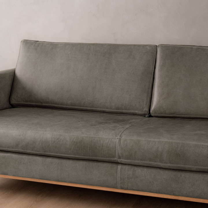 Cape Town 3-Seater Leather Couch - Pepper - 7