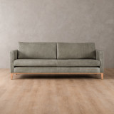 Cape Town 3-Seater Leather Couch - Grey - 1