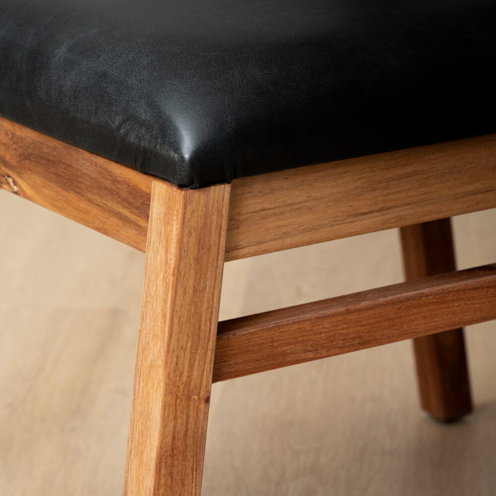Jozi Leather Carver Chair - Blackwood - Ginger - 7