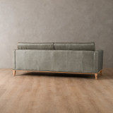 Cape Town 3-Seater Leather Couch - Grey - 5