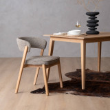 Lucian Fabric Dining Chair - Fossil - 2