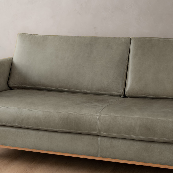 Cape Town 3-Seater Leather Couch - Grey - 6