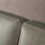 Cape Town 3-Seater Leather Couch - Grey - 9