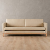 Cape Town 3-Seater Leather Couch - Cream - 1
