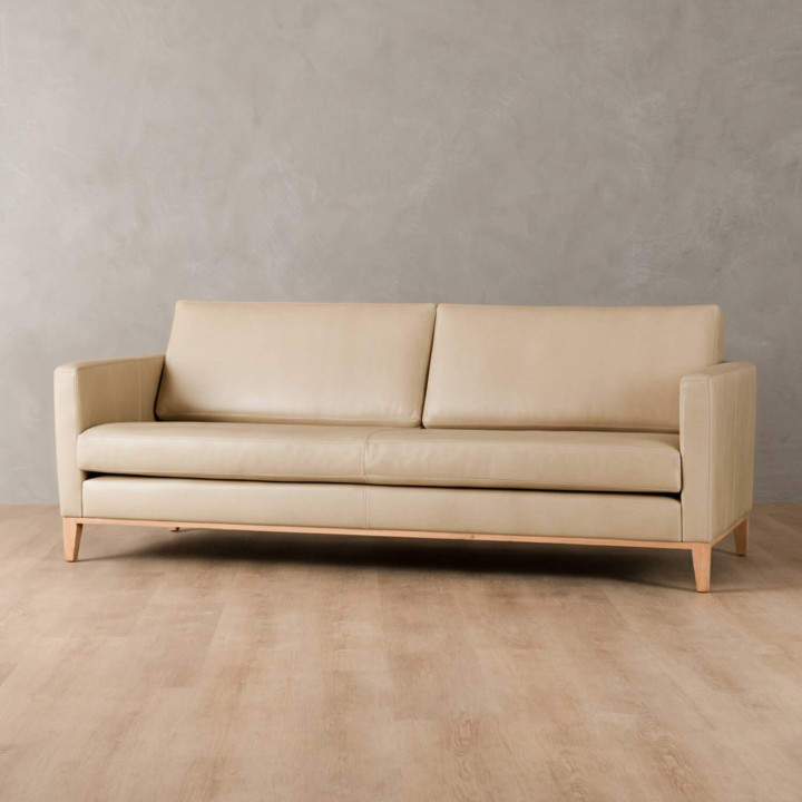 Cape Town 3-Seater Leather Couch - Cream - 2