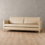 Cape Town 3-Seater Leather Couch - Cream - 2