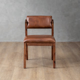 Jozi Leather Dining Chair - Blackwood - Curry - 2