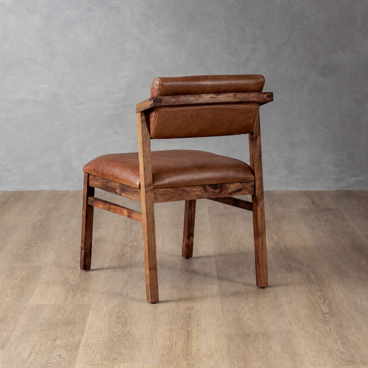 Jozi Leather Dining Chair - Blackwood - Curry - 4