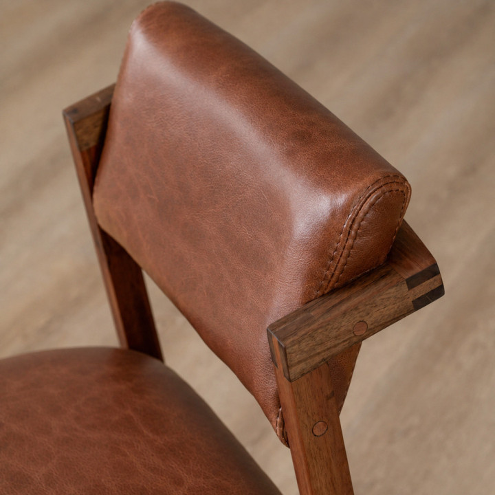 Jozi Leather Dining Chair - Blackwood - Curry - 5
