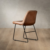 Hand-Stitched Leather Dining Chair - Butterscotch - 6