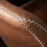 Hand-Stitched Leather Dining Chair - Butterscotch - 8