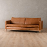 Cape Town 3-Seater Leather Couch - Ginger - 2
