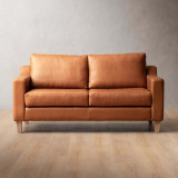 Douglas 2-Seater Leather Couch - Ginger - 1