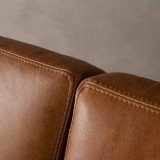 Cape Town 3-Seater Leather Couch - Ginger - 5