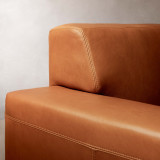 Karoo Leather Corner Couch with Daybed Left - Ginger - 6