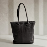 Lunah Classic Leather Tote Bag - Mystique Black - 1