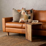 Douglas Leather Corner Couch with Daybed Right - Ginger - 4