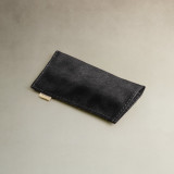 Leather Sunglass Pouch - Black - 1