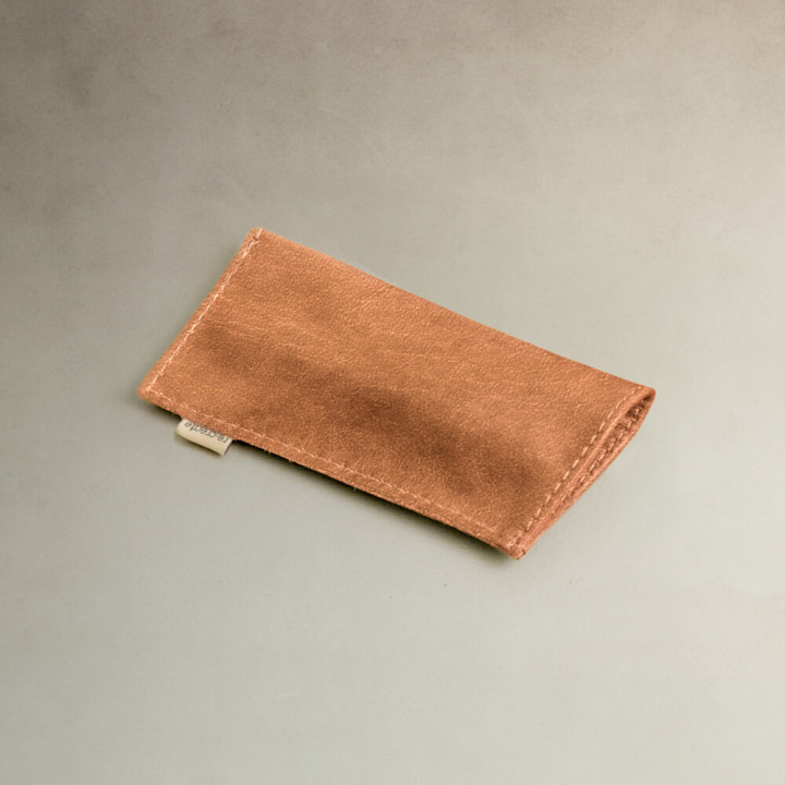 Leather Sunglass Pouch - Ginger - 1