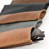 Leather Sunglass Pouch - Ginger - 2