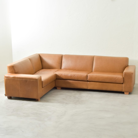 Karoo Leather Corner Couch - Left - Ginger - 1