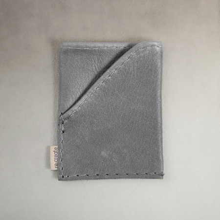 Leather Credit Card Holder - Pepper