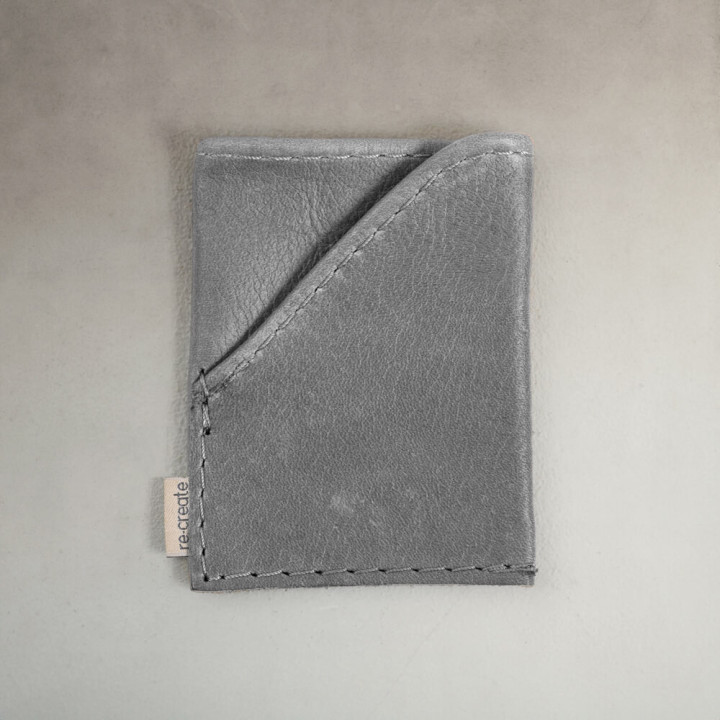 Leather Credit Card Holder - Pepper - 1