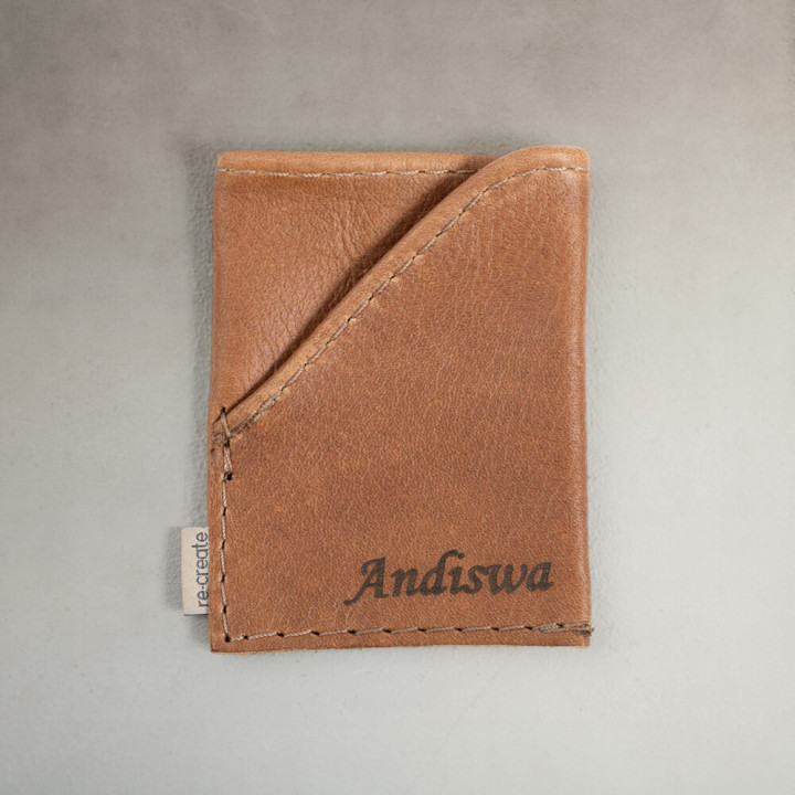 Leather Credit Card Holder - Pepper - 2