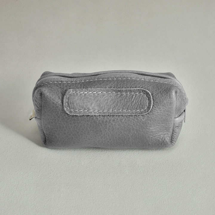 Leather Cosmetic Bag - Pepper - 1