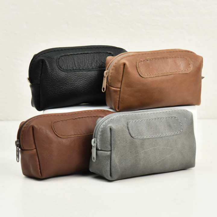 Leather Cosmetic Bag - Pepper - 3