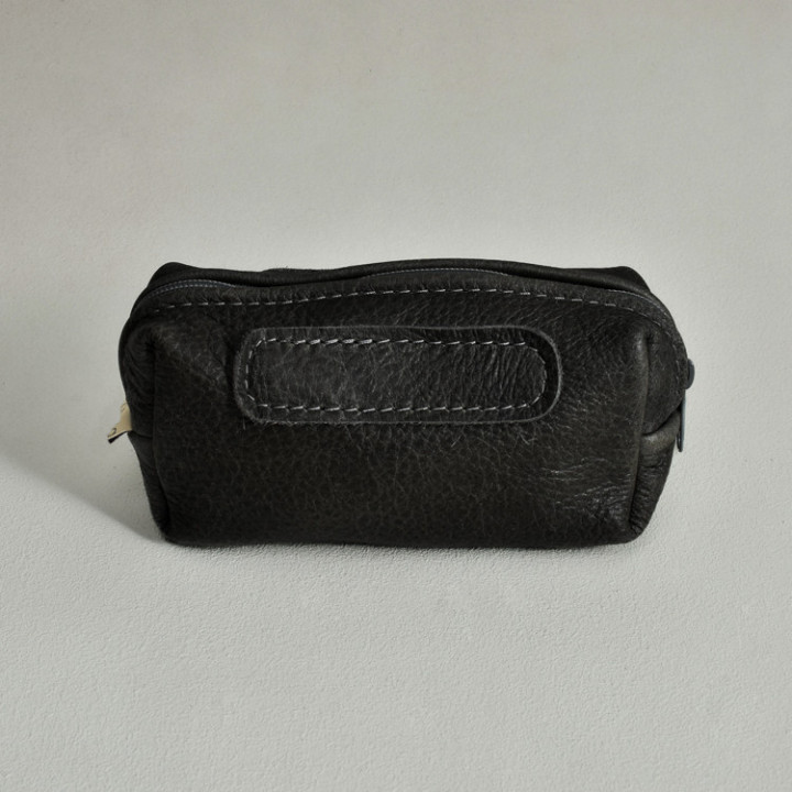 Leather Cosmetic Bag - Pepper - 6
