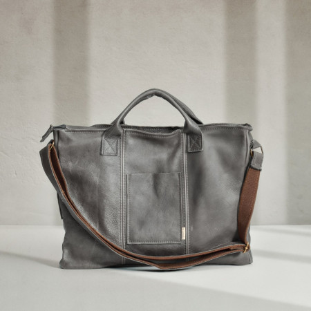 Sterling Leather Laptop Bag - Pepper