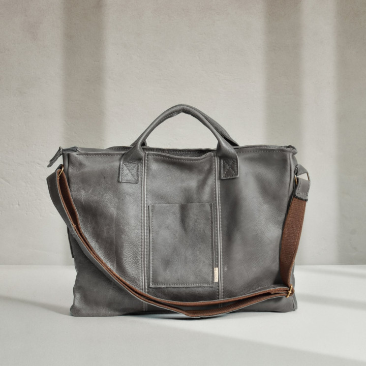 Sterling Leather Laptop Bag - Pepper - 1