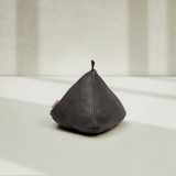 Leather Triangular Door Stopper - Black - 1
