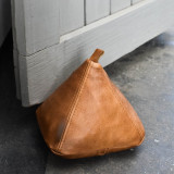 Leather Triangular Door Stopper - Ginger - 3