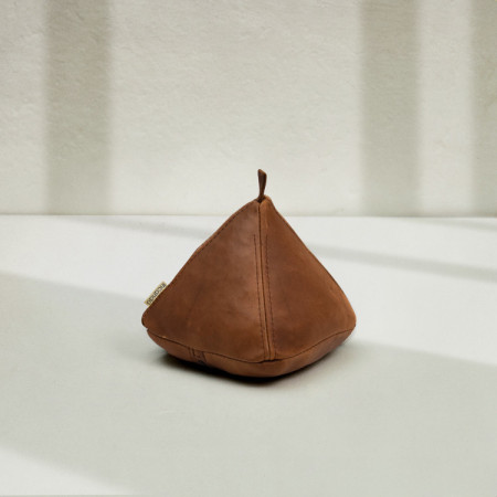 Leather Triangular Door Stopper - Butterscotch