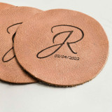 Leather Coaster - Set of 4 - Ginger - 2