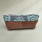 Leather Pouch with Fabric - Butterscotch - 1