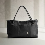 Rowan Leather Leisure/Nappy Bag - Mystique Black - 1