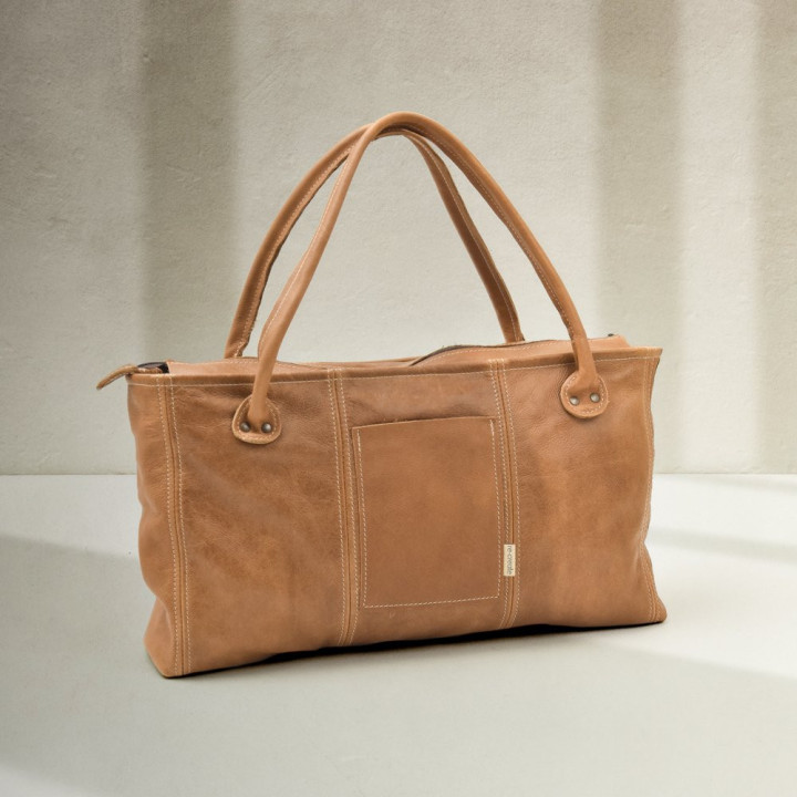 Rowan Leather Leisure/Nappy Bag - Ginger - 1