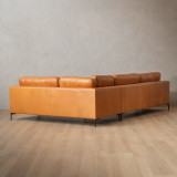 Tulbagh Leather Corner Couch Right - Ginger - 7