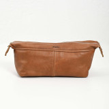 Unisex Leather Toiletry Bag - Butterscotch - 3