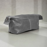 Unisex Leather Toiletry Bag - Pepper - 1