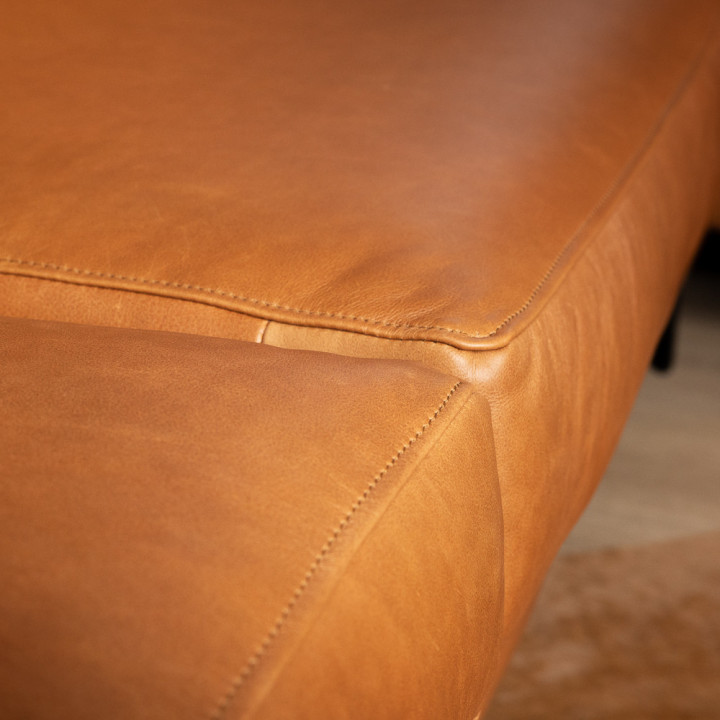 Tulbagh Leather Corner Couch Right - Ginger - 10