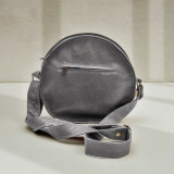 Pocketbook Round Leather Crossbody Bag - Pepper - 1