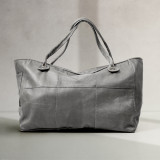 Sierra Oversized Leather Tote Bag - Pepper - 1