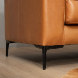 Tulbagh Leather Corner Couch Right - Ginger - 11