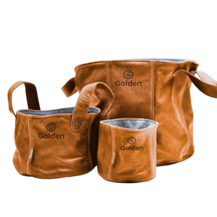 Leather Planter/Storage Baskets - Sage - Medium - 4