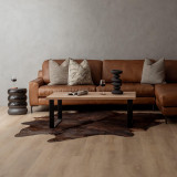 Tulbagh Leather Corner Couch with XL Daybed Right - Butterscotch - 4