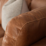 Tulbagh Leather Corner Couch with XL Daybed Right - Butterscotch - 6